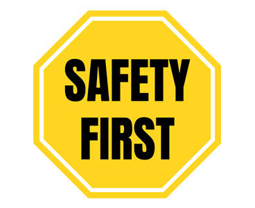 Safety first symbol icon 